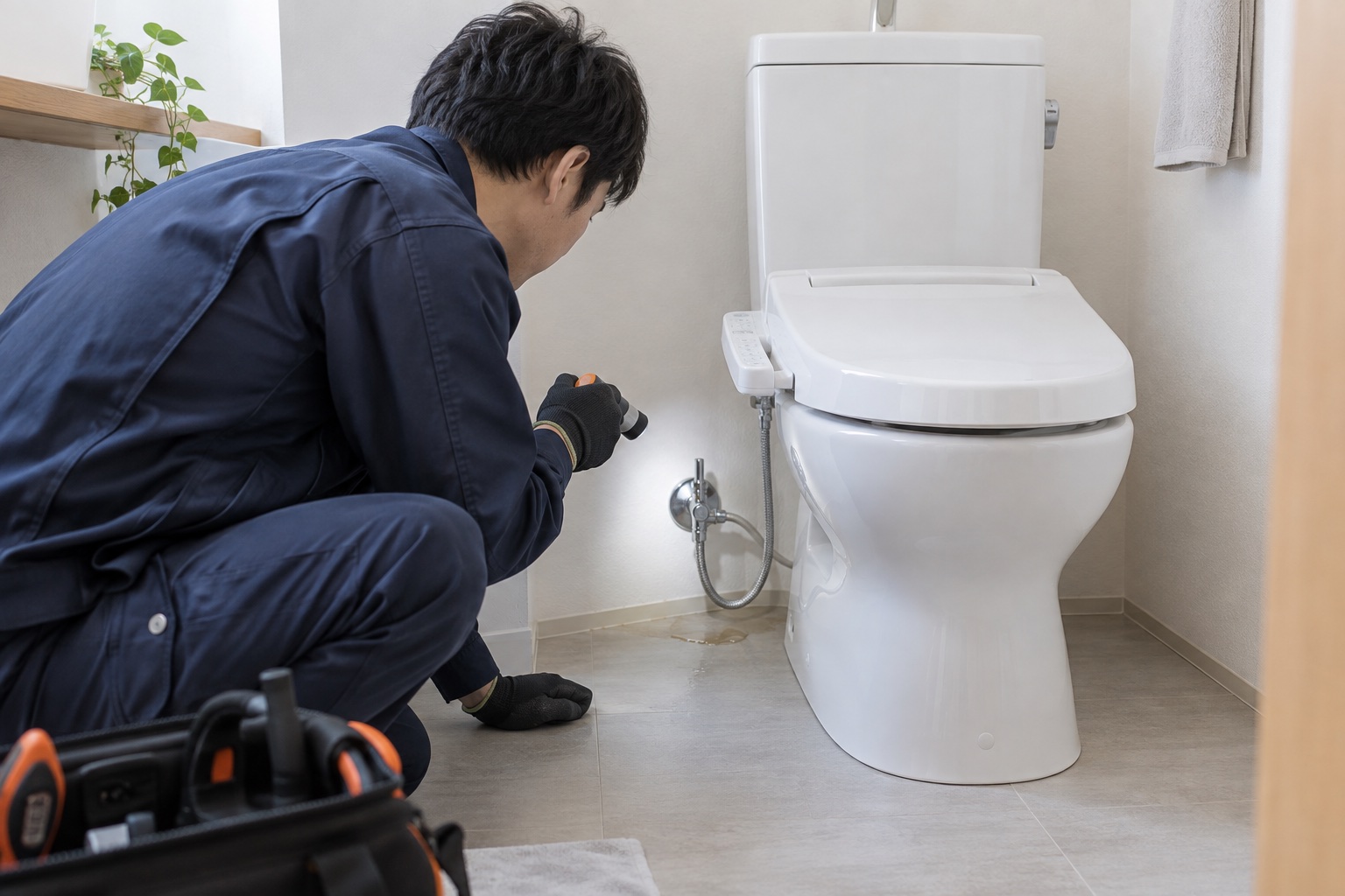 トイレの水漏れを相談するとき、伝えておきたい症状と設備情報のイメージ